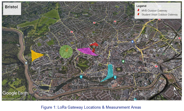 LoRa gateway map
